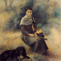Young Woman with the Dog